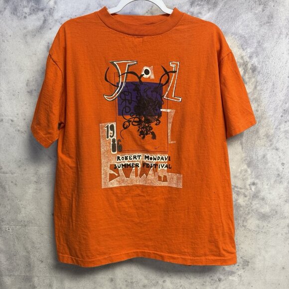 Vintage 80s Robert Mondavi T Shirt Mens XL Jazz Summer Festival - Picture 1 of 11